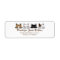 Cute "Cats All In A Row" Return Address