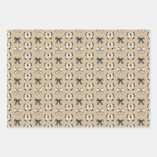 Cute Cats and Ghosts Halloween Wrapping Paper Sheet