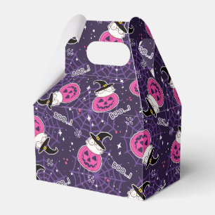 Cute Cats and Pumpkins Halloween Pattern Favour Box