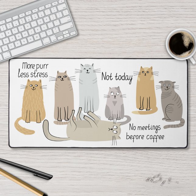 Cute Cats and Quotes Desk Mat (Creator Uploaded)