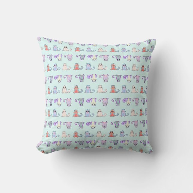 Cute cats are cryptokitties pattern 1 cushion (Front)
