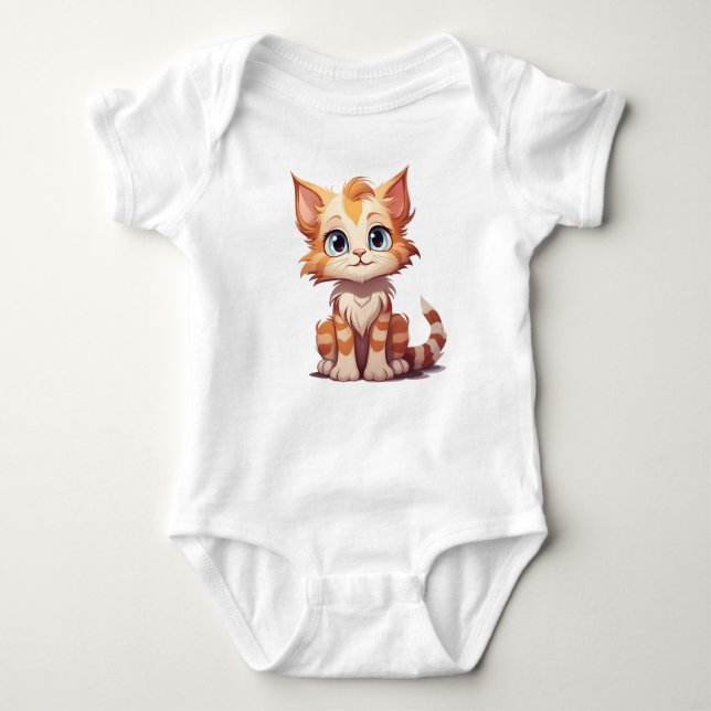 Cute Cats Cartoon Baby Bodysuit (Front)
