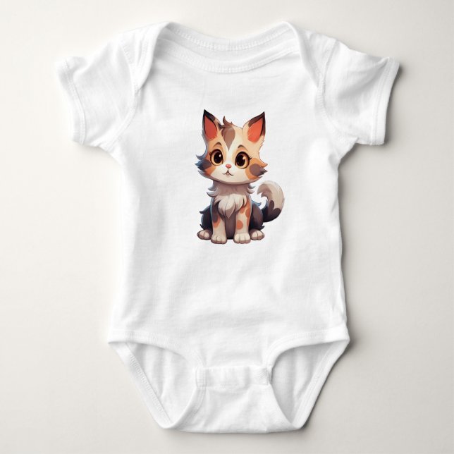 Cute Cats Cartoon Baby Bodysuit (Front)
