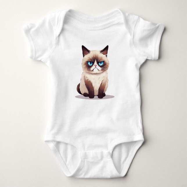 Cute Cats Cartoon Baby Bodysuit (Front)