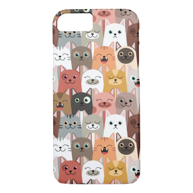 Cute Cats Case-Mate iPhone Case (Back)