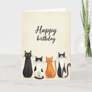 Cute Cats Celebration Card
