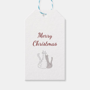Cute Cats Christmas Kitties Elegant Script Gift Tags