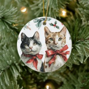Cute Cats Christmas Ornament
