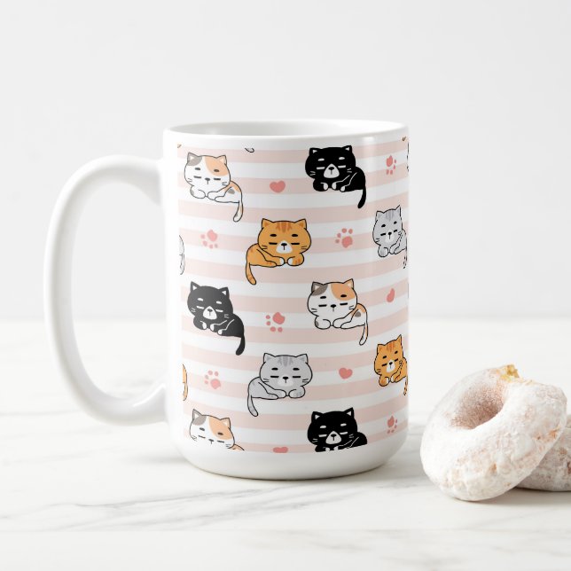 Cute Cats Coffee Mug (With Donut)