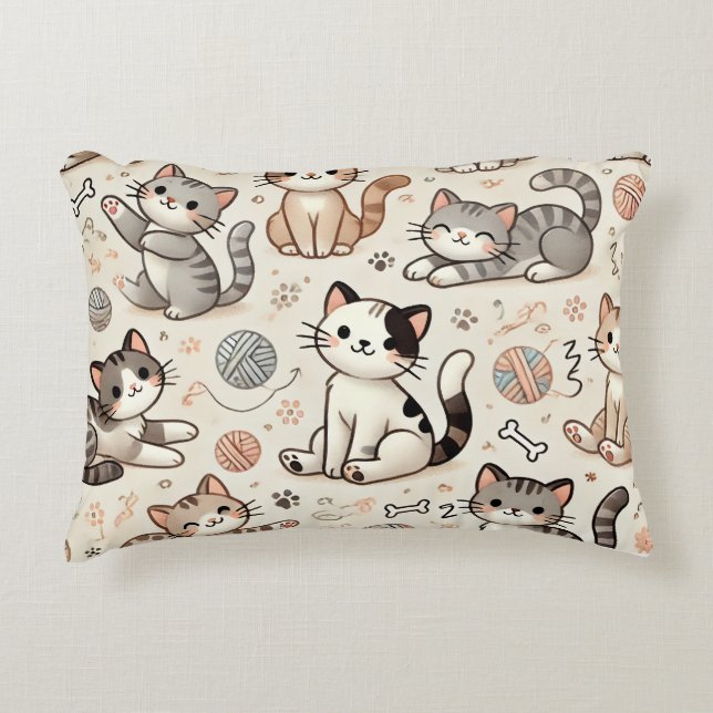 Cute Cats Decorative Cushion (Front)