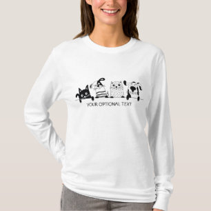 Cute Cats & Dogs custom text clothing T-Shirt