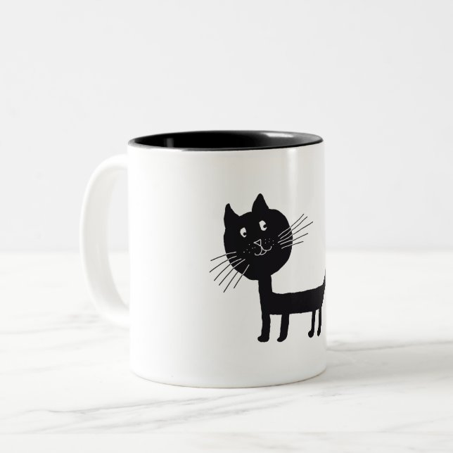 Cute Cats Drawing Mug (Front Left)
