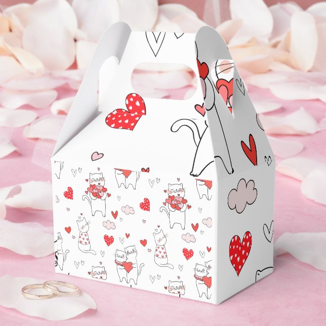 Cute Cats Favour Box (Wedding)