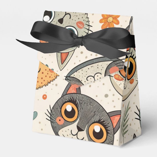 Cute Cats Favour Box (Front Side)