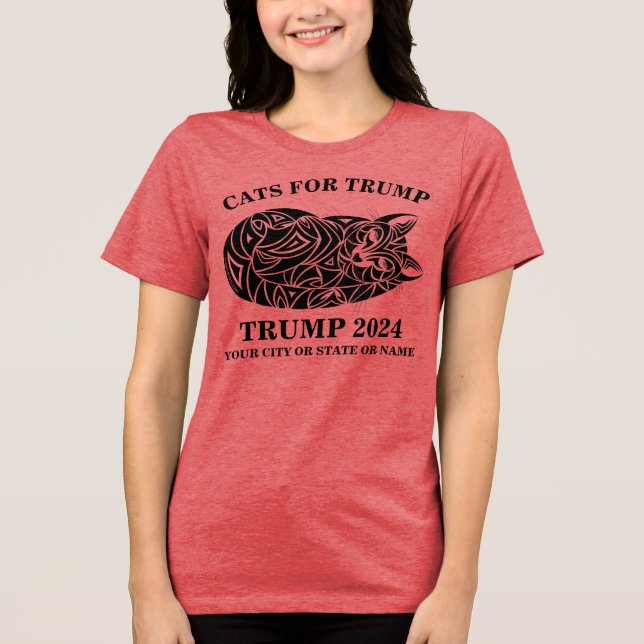 Cute Cats For Trump Tri-Blend Shirt (Front)
