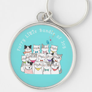 Cute Cats,Funny Cats Furry little Bundle of Joy  Key Ring