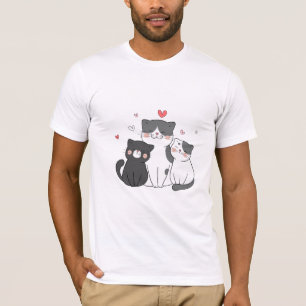 cute cats group   cat lover design   buy now  T-Shirt