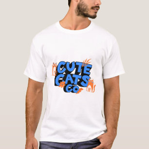 Cute Cats Happy Fun Art T-Shirt