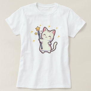 Cute Cats Holding Magic Wand T-Shirt