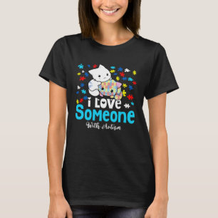 Cute Cats I Love Someone With Autism Colour Puzzle T-Shirt