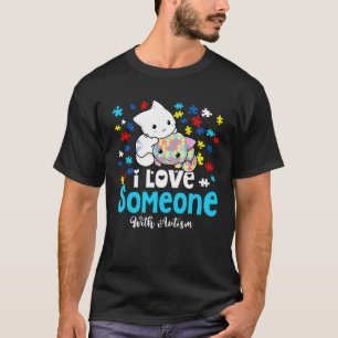 Cute Cats I Love Someone With Autism Colour Puzzle T-Shirt