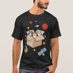 Cute Cats In Space Funny Ironic Cat Kitten Humour T-Shirt