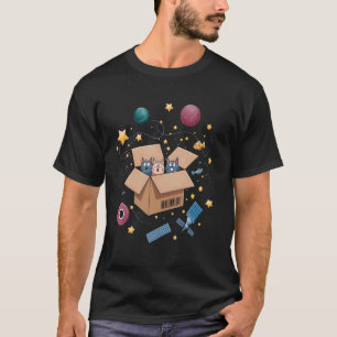 Cute Cats In Space Funny Ironic Cat Kitten Humour T-Shirt