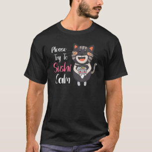 Cute cats Japanese Nigiri cute cat loves sushi T-Shirt