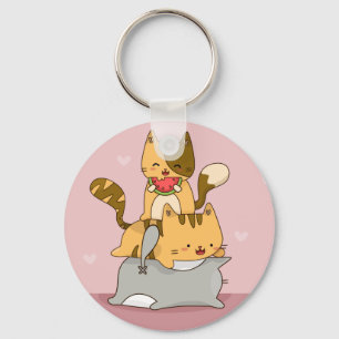 Cute Cats Key Ring