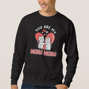 Cute Cats Kitten Heart Love Relationship Valentine Sweatshirt