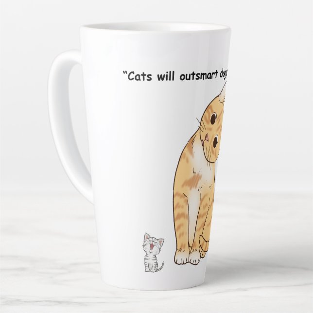 cute cats latte mug (Left Angle)