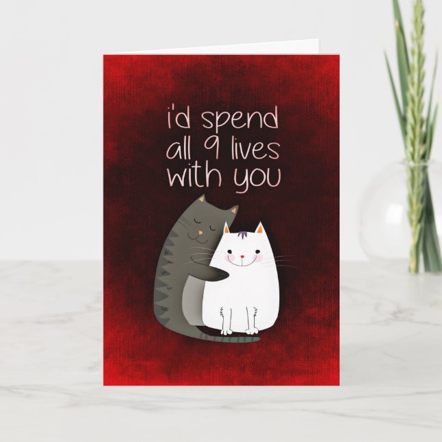 Cute cats Love Card (Front)