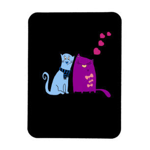 Cute cats love design magnet