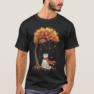 Cute Cats Lover Scottish Fold Cat Fall Autumn T-Shirt