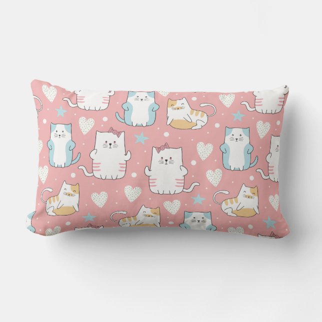Cute Cats Lumbar Cushion (Front)
