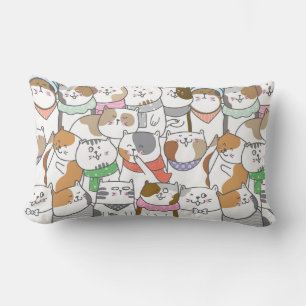 Cute Cats Lumbar Cushion