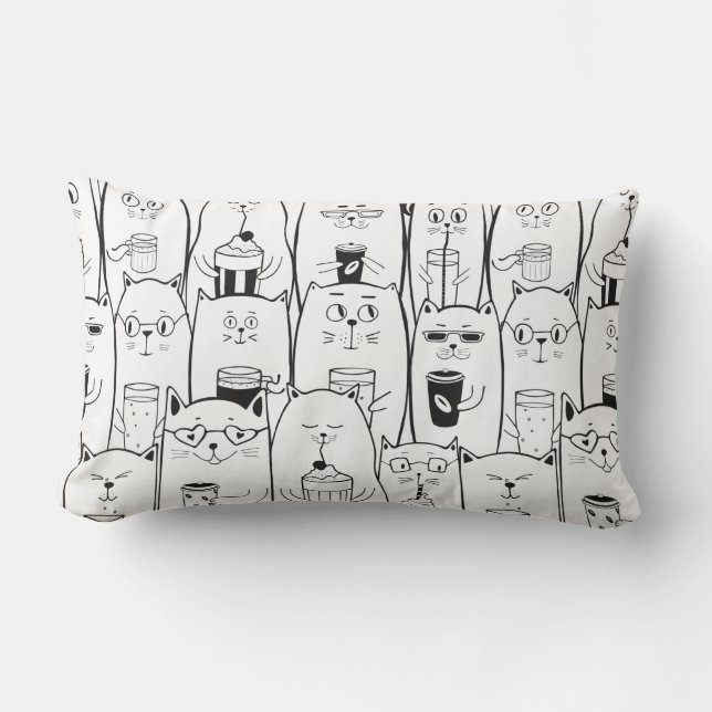 Cute Cats Lumbar Cushion (Front)
