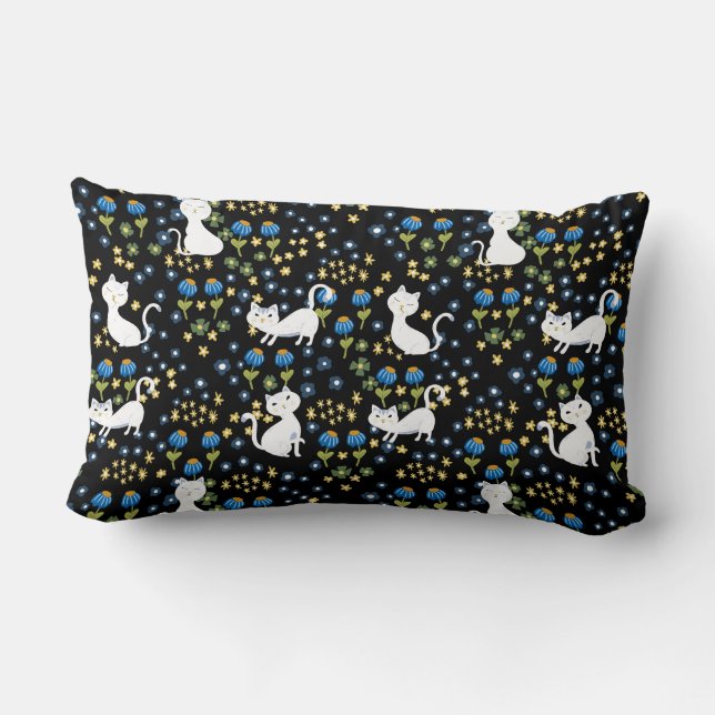 Cute cats lumbar cushion (Back)