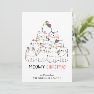 Cute Cats Merry Christmas Card