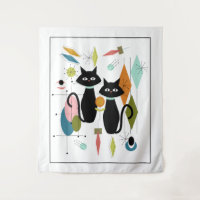 Cute Cats Mid Century Modern