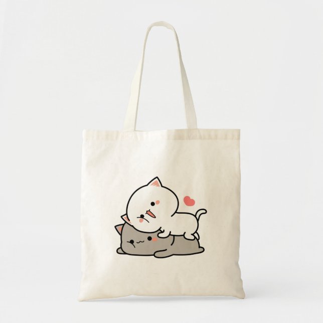cute cats mochi tote bag (Front)