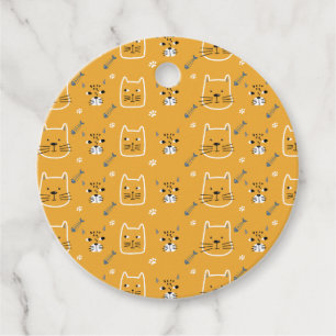 Cute Cats Modern Pattern Favour Tags