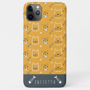 Cute Cats Modern Personalised Pattern Case-Mate iPhone Case
