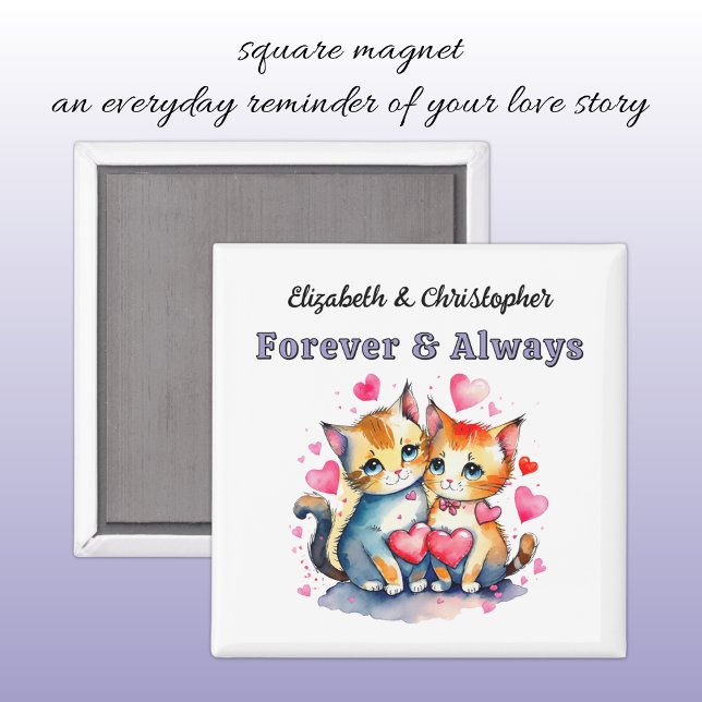 Cute cats names forever purple magnet (Creator Uploaded)
