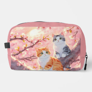 Cute Cats On A Cherry Blossom Tree Dopp Kit