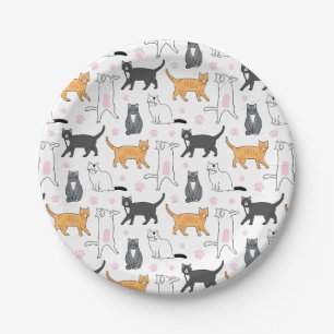 Cute Cats Paper Plate