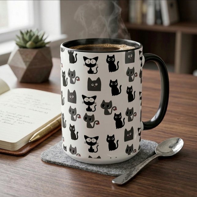 Cute Cats Pattern All Over Print Feline Mug (Creator Uploaded)