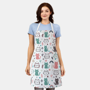 Cute Cats Pattern Apron