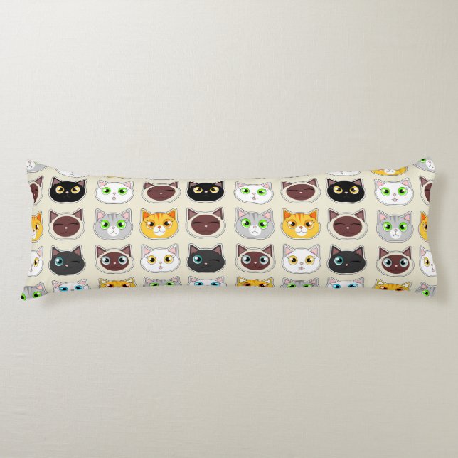 Cute Cats Pattern Body Cushion (Front)