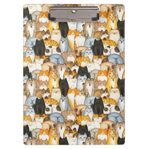 Cute Cats Pattern Clipboard